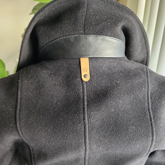 Mackage Black Wool Cashmere Fitted Double Breasted Womens Peacoat Size XS - Picture 7 of 11